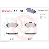 Front brake pad set BREMBO - P 61 105