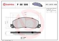 Front brake pad set