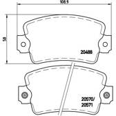 Front brake pad set BREMBO - P 68 007