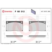 Front brake pad set BREMBO - P 68 012