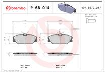 Front brake pad set