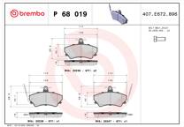 Front brake pad set