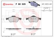 Front brake pad set
