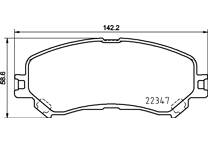 Front brake pad set
