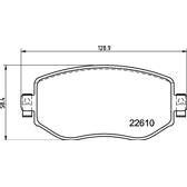 Front brake pad set BREMBO - P 68 068