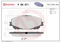 Front brake pad set