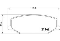 Front brake pad set