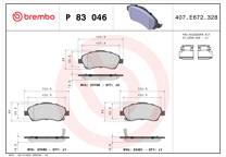 Front brake pad set