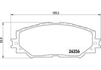 Front brake pad set