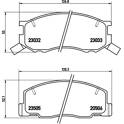 Front brake pad set BREMBO - P 83 093