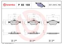 Front brake pad set