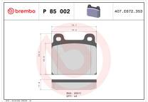 Front brake pad set