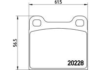 Front brake pad set