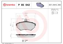Front brake pad set