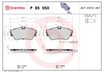 Front brake pad set