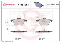 Front brake pad set