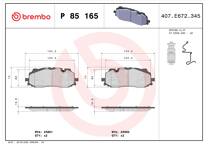 Front brake pad set