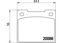 Front brake pad set