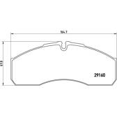 Front brake pad set BREMBO - P A6 022