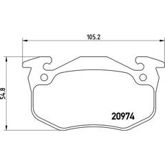 Jeu de 4 plaquettes de frein à disque BREMBO - P 61 032