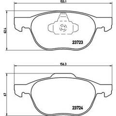Jeu de 4 plaquettes de frein à disque BREMBO - P 24 061