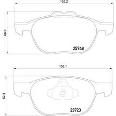 Jeu de 4 plaquettes de frein avant BREMBO - P 24 158