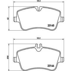 Jeu de 4 plaquettes de frein à disque BREMBO - P 50 045