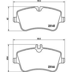Jeu de 4 plaquettes de frein à disque BREMBO - P 50 046