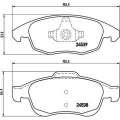 Jeu de 4 plaquettes de frein avant BREMBO - P 61 083