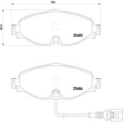 Jeu de 4 plaquettes de frein à disque BREMBO - P 85 126