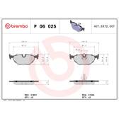 Jeu de plaquettes de frein arrière BREMBO - P 06 025