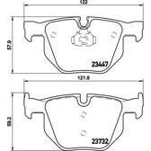 Jeu de plaquettes de frein arrière BREMBO - P 06 056