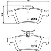 Jeu de plaquettes de frein arrière BREMBO - P 24 148