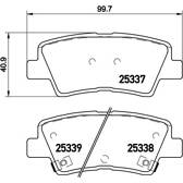 Jeu de plaquettes de frein arrière BREMBO - P 30 067