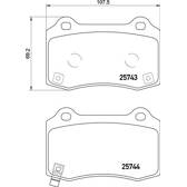 Jeu de plaquettes de frein arrière BREMBO - P 30 074