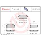 Jeu De 4 Plaquettes De Frein à Disque BREMBO P 85 049