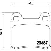 Jeu de plaquettes de frein arrière BREMBO - P 50 013