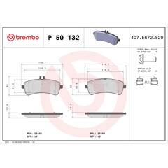 Freins Plaquettes P 50 126 Plaquettes De Frein BREMBO P 50 126 Qualit Professionnelle H 1161894