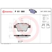 Jeu de plaquettes de frein arrière BREMBO - P 61 080