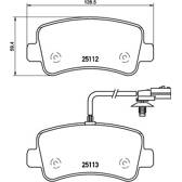 Jeu de plaquettes de frein arrière BREMBO - P 68 063
