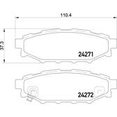 Jeu de plaquettes de frein arrière BREMBO - P 78 020