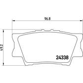 Jeu de plaquettes de frein arrière BREMBO - P 83 089