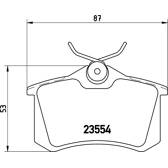 Jeu de plaquettes de frein arrière BREMBO - P 85 020