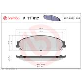 Jeu de plaquettes de frein avant BREMBO - P 11 017