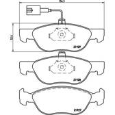 Jeu de plaquettes de frein avant BREMBO - P 23 070