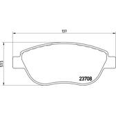 Jeu de plaquettes de frein avant BREMBO - P 23 119