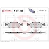 Jeu de plaquettes de frein avant BREMBO - P 23 138