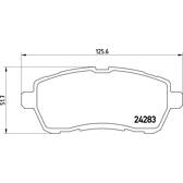 Jeu de plaquettes de frein avant BREMBO - P 24 072