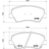 Jeu de plaquettes de frein avant BREMBO - P 30 073