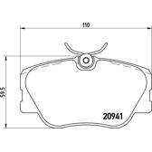 Jeu de plaquettes de frein avant BREMBO - P 50 008